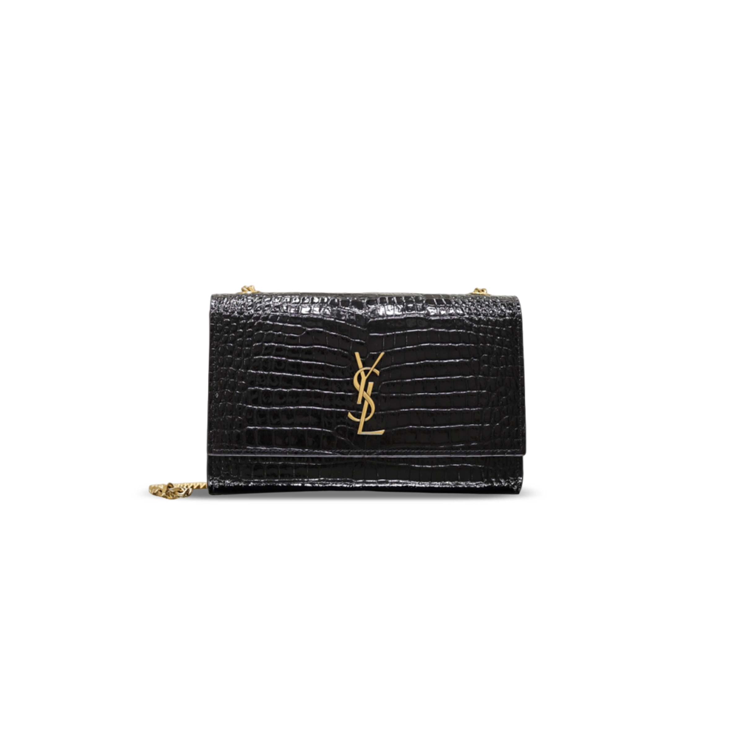 YSL NEW KATE SMALL IN CROCODILE EMBOSSED LEATHER 851504 (20*13*5cm)